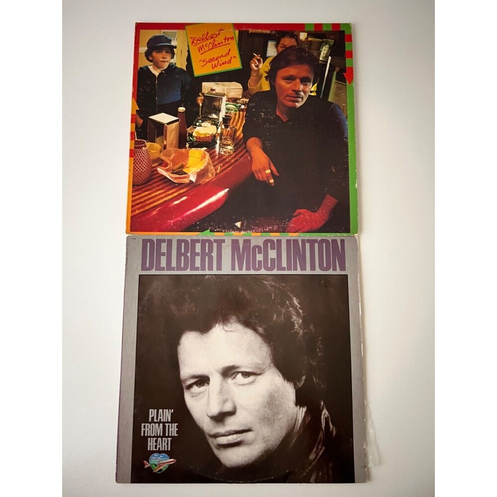 Delbert McClinton Second Wind / Plain' From The Heart LP Lot VG+ Cleaned
